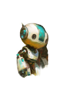 Cute Mecha Robot Vinyl Car Decal Sticker – Waterproof & UV-Resistant 8"