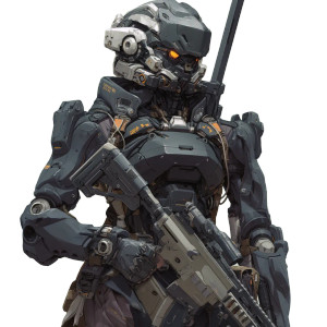 Cyberpunk Trooper Vinyl Car Decal Sticker – Waterproof & UV-Resistant 8"