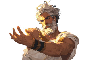 Zeus Summoning Lightning V2 Vinyl Car Decal Sticker – Waterproof & UV-Resistant 8"