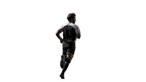 Sprinting Soccer Player Vinyl Car Decal Sticker – Waterproof & UV-Resistant 8"