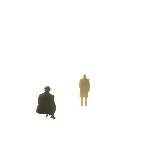 Grieving Man Vinyl Car Decal Sticker – Waterproof & UV-Resistant 8"