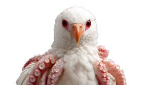 Exotic Bird-Octopus Hybrid Vinyl Car Decal Sticker – Waterproof & UV-Resistant 8"