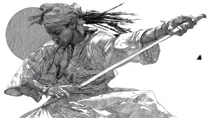 Whirling Dervish Swordsman Vinyl Car Decal Sticker – Waterproof & UV-Resistant 8"