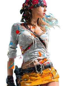 Female Pirate V2 Vinyl Car Decal Sticker – Waterproof & UV-Resistant 8"