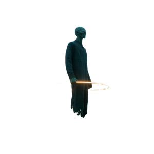 Glowing Ring Alien Vinyl Car Decal Sticker – Waterproof & UV-Resistant 8"