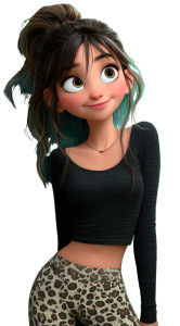 Cartoon Cheetah Girl Vinyl Car Decal Sticker – Waterproof & UV-Resistant 8"