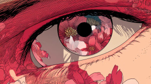 Floral Eye Reflection Vinyl Car Decal Sticker – Waterproof & UV-Resistant 8"