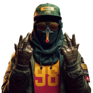 Digital Masked Character Vinyl Car Decal Sticker – Waterproof & UV-Resistant 8"