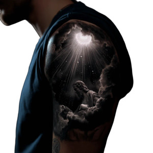 Divine Tattoo Design Vinyl Car Decal Sticker – Waterproof & UV-Resistant 8"