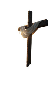 Roman Wooden Cross Vinyl Car Decal Sticker – Waterproof & UV-Resistant 8"