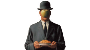 Magritte'S Pie Art Vinyl Car Decal Sticker – Waterproof & UV-Resistant 8"