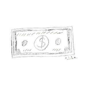 Banknote Pattern Icon Vinyl Car Decal Sticker – Waterproof & UV-Resistant 8"