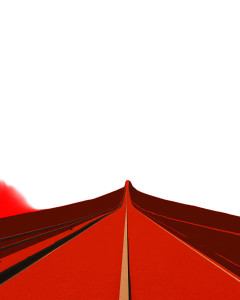 Abstract Red Road Vinyl Car Decal Sticker – Waterproof & UV-Resistant 8"