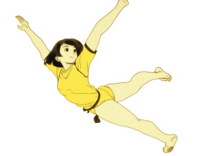 Gymnastic Anime Girl Vinyl Car Decal Sticker – Waterproof & UV-Resistant 8"