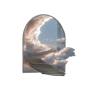 Surreal Glass Arch V2 Vinyl Car Decal Sticker – Waterproof & UV-Resistant 8"