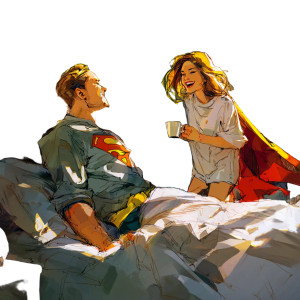 Superhero Morning Vinyl Car Decal Sticker – Waterproof & UV-Resistant 8"