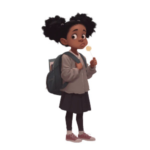 Curious Little Girl Vinyl Car Decal Sticker – Waterproof & UV-Resistant 8"