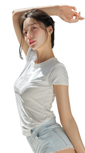 Korean Girl Portrait V7 Vinyl Car Decal Sticker – Waterproof & UV-Resistant 8"