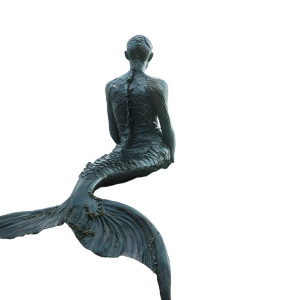 Mermaid On Rock V4 Vinyl Car Decal Sticker – Waterproof & UV-Resistant 8"