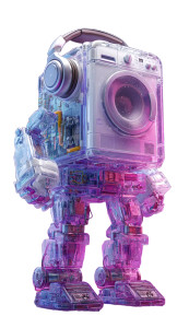 Washing Machine Robot Vinyl Car Decal Sticker – Waterproof & UV-Resistant 8"