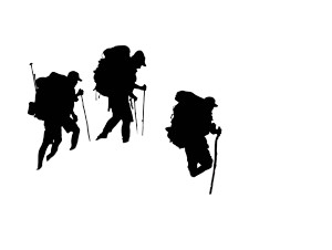 Hikers Silhouette Vinyl Car Decal Sticker – Waterproof & UV-Resistant 8" Hikers Silhouette Vinyl Car Decal Sticker – Waterproof & UV-Resistant 8"