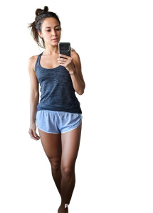 Athletic Mirror Selfie Vinyl Car Decal Sticker – Waterproof & UV-Resistant 8"