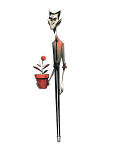 Wolf-Eared Florist Vinyl Car Decal Sticker – Waterproof & UV-Resistant 8"