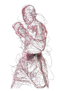 Boxing T-Shirt Design Vinyl Car Decal Sticker – Waterproof & UV-Resistant 8"