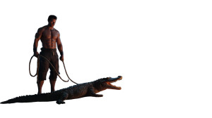 Beach Crocodile Encounter Vinyl Car Decal Sticker – Waterproof & UV-Resistant 8"