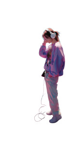 Retro Music Girl Vinyl Car Decal Sticker – Waterproof & UV-Resistant 8"