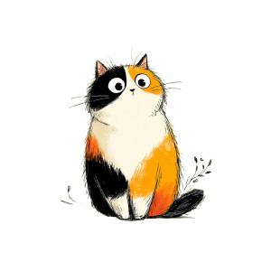 Cute Cat V15 Vinyl Car Decal Sticker – Waterproof & UV-Resistant 8"