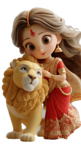 Goddess Durga Animation Vinyl Car Decal Sticker – Waterproof & UV-Resistant 8"