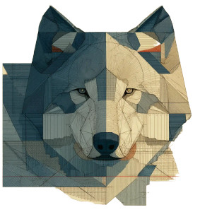 Geometric Wolf V2 Vinyl Car Decal Sticker – Waterproof & UV-Resistant 8"