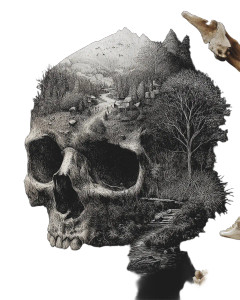 Grey And Dying Vinyl Car Decal Sticker – Waterproof & UV-Resistant 8"