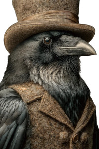 Victorian Raven Vinyl Car Decal Sticker – Waterproof & UV-Resistant 8" Victorian Raven Vinyl Car Decal Sticker – Waterproof & UV-Resistant 8"