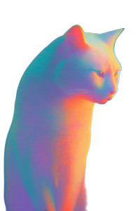 Vector Cat Illustration Vinyl Car Decal Sticker – Waterproof & UV-Resistant 8"