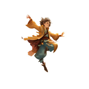 Eladrin Drunken Monk Vinyl Car Decal Sticker – Waterproof & UV-Resistant 8"