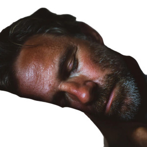 Sleeping Man V3 Vinyl Car Decal Sticker – Waterproof & UV-Resistant 8"