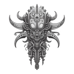 Cyberpunk Alien Tattoo Vinyl Car Decal Sticker – Waterproof & UV-Resistant 8"