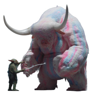 Minotaur Vs Goblin Vinyl Car Decal Sticker – Waterproof & UV-Resistant 8"