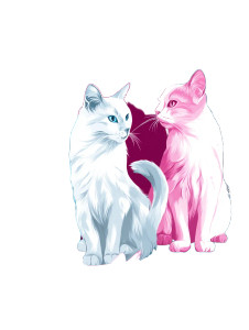 Colorful Cats Vinyl Car Decal Sticker – Waterproof & UV-Resistant 8"