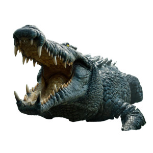 Prehistoric Giant Crocodile Vinyl Car Decal Sticker – Waterproof & UV-Resistant 8"