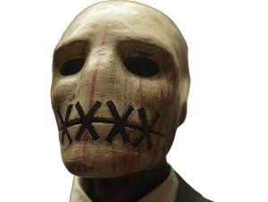 Creepy Masked Man Vinyl Car Decal Sticker – Waterproof & UV-Resistant 8"