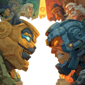 Epic Fantasy Clash Vinyl Car Decal Sticker – Waterproof & UV-Resistant 8"