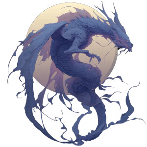 Moonlit Shadow Dragon Vinyl Car Decal Sticker – Waterproof & UV-Resistant 8"