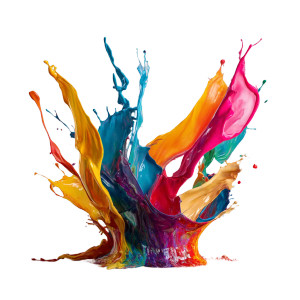 Colorful Paint Burst Vinyl Car Decal Sticker – Waterproof & UV-Resistant 8"