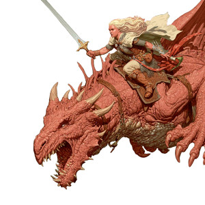 Knight On Dragon V5 Vinyl Car Decal Sticker – Waterproof & UV-Resistant 8"