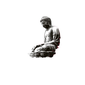 Ancient Buddha Statue Vinyl Car Decal Sticker – Waterproof & UV-Resistant 8"