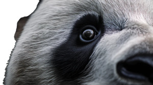 Panda Macro Shot Vinyl Car Decal Sticker – Waterproof & UV-Resistant 8"