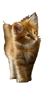 Curious Kitten Reflection Vinyl Car Decal Sticker – Waterproof & UV-Resistant 8"